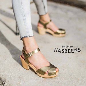 Swedish Hasbeens Mirja Gold size 39